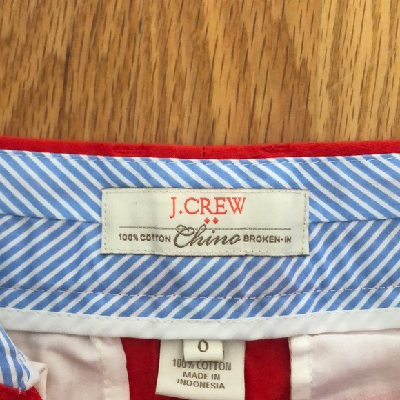 J.Crew red women’s chino Shorts - Picture 2 of 3